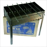 Мангал разборный с 6-ю шампурами 50*50*30 костерок +