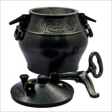 фото 2 -Афганский казан-скороварка 10 литров черный, алюминий, с боковыми ручками