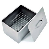 фото 2 -Коптильня двухъярусная 48х28х27 см, Сталь 1,0 мм Кедр