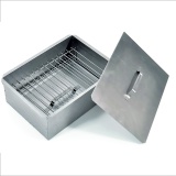 фото 3 -Коптильня двухъярусная 380х280х170 мм, нержавеющая сталь 0,8 мм