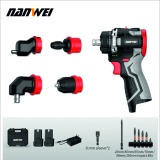 Дрель - шуруповерт аккумуляторный Nanwei с несколькими насадками - 16,8 В - бесщеточная (Батарея 2.0ah x2)