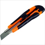 Нож с выдвижным лезвием Вихрь 18 мм, двухкомпонентный корпус, винтовой фиксатор, 73/10/10/3