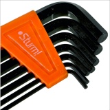 фото 4 -Набор шестигранных ключей 2, 5-10 мм, CrV, 7шт, оксидированное покрытие Sturm!