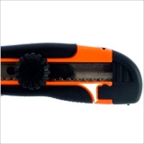 фото 3 -Нож с выдвижным лезвием Вихрь 18 мм, двухкомпонентный корпус, винтовой фиксатор, 73/10/10/3