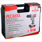 фото 5 -Дрель-шуруповерт аккумуляторная Ресанта ДА-20-2ЛК-Б (2,0 А/ч) (бесщеточный двигатель) 75/14/10