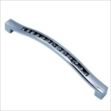 Ручка-скоба L=128 хром кристаллы стразы 643