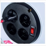 фото 3 -Удлинитель силовой Ресанта на катушке, СУ-2x1-30/2 (с выключателем, 4 розетки) 61/118/4