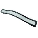 Ручка-скоба L=224 хром дуга (белая вставка, эмаль)