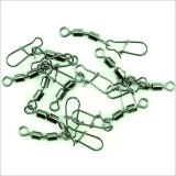 фото 2 -Вертлюг двойной с застежкой Namazu hs 2x rolling swivels with nice snap, цвет bn, р. 6, test-12 кг N-FT-HSD6